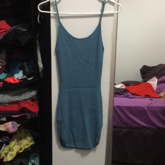 Light teal blue mini dress - Picture 2 of 2